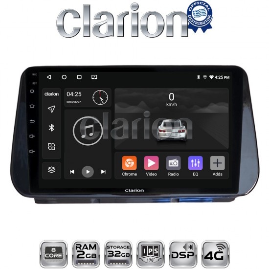 CLARION GL71963 Οθόνη OEM Multimedia Αυτοκινήτου για Hyundai Santa Fe - IX45 2018 > 2019 (CarPlay/AndroidAuto/BT/GPS/WIFI/GPRS)