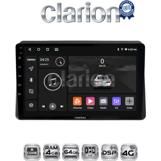 CLARION GL72507 Οθόνη OEM Multimedia Αυτοκινήτου για Nissan NV400 2020 > Renault Master 2020 > Opel Movano 2020 > (CarPlay/AndroidAuto/BT/GPS/WIFI/GPRS)