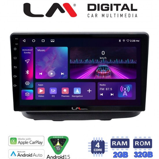 LM Digital - LM ZA4210 GPS Οθόνη OEM Multimedia Αυτοκινήτου για Fiat Doblo 2002 > 2007 (CarPlay/AndroidAuto/BT/GPS/WIFI/GPRS)
