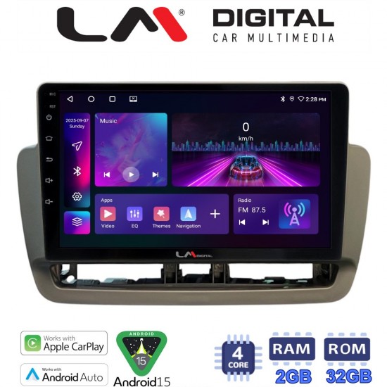 LM Digital - LM ZA4346 GPS Οθόνη OEM Multimedia Αυτοκινήτου για Seat Ibiza 2012 > 2015 (CarPlay/AndroidAuto/BT/GPS/WIFI/GPRS)