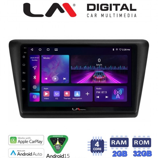 LM Digital - LM ZA4487 GPS Οθόνη OEM Multimedia Αυτοκινήτου για Skoda Rapid 2013-2017 (CarPlay/AndroidAuto/BT/GPS/WIFI/GPRS)