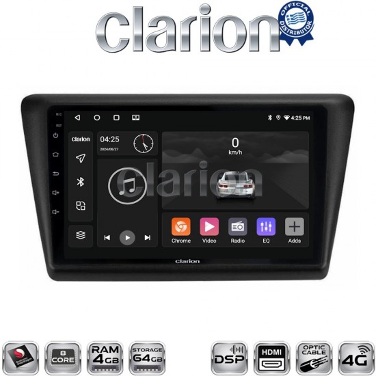 CLARION GL74487 Οθόνη OEM Multimedia Αυτοκινήτου για Skoda Rapid 2013-2017 (CarPlay/AndroidAuto/BT/GPS/WIFI/GPRS)