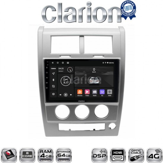 CLARION GL74334 Οθόνη OEM Multimedia Αυτοκινήτου για Jeep Cherokee KK 2008 > 2014 (CarPlay/AndroidAuto/BT/GPS/WIFI/GPRS)