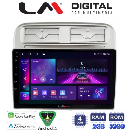 LM Digital - LM ZA4660 GPS Οθόνη OEM Multimedia Αυτοκινήτου για Fiat Grande Punto 2005 > 2009 Fiat Linea 2005 > 2017 (CarPlay/AndroidAuto/BT/GPS/WIFI/GPRS)