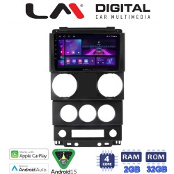 LM Digital - LM ZA4748C GPS Οθόνη OEM Multimedia Αυτοκινήτου για Jeep Wrangler 2007 > 2011 (CarPlay/AndroidAuto/BT/GPS/WIFI/GPRS)