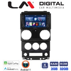 LM Digital - LM ZG4748C GPS Οθόνη OEM Multimedia Αυτοκινήτου για Jeep Wrangler 2007 > 2011 (CarPlay/AndroidAuto/BT/GPS/WIFI/GPRS)