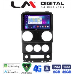 LM Digital - LM ZR8748C GPS Οθόνη OEM Multimedia Αυτοκινήτου για Jeep Wrangler 2007 > 2011 (CarPlay/AndroidAuto/BT/GPS/WIFI/GPRS)