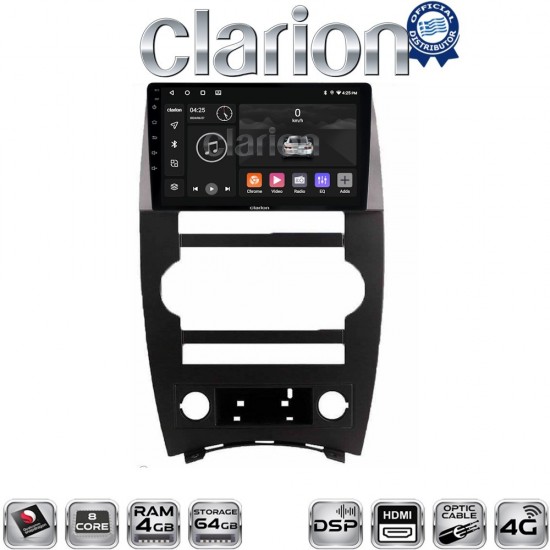 CLARION GL74205 Οθόνη OEM Multimedia Αυτοκινήτου για Jeep Commander 2007 > 2009 (CarPlay/AndroidAuto/BT/GPS/WIFI/GPRS)