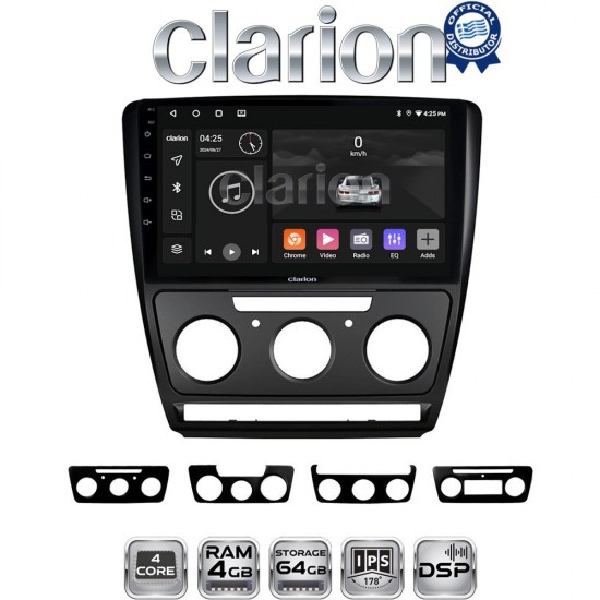 CLARION GL32005B Οθόνη OEM Multimedia Αυτοκινήτου για Skoda Octavia 2005 > 2012 (CarPlay/AndroidAuto/BT/GPS/WIFI/GPRS)