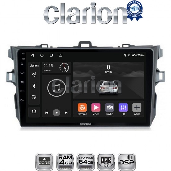 CLARION GL32063 Οθόνη OEM Multimedia Αυτοκινήτου για TOYOTA COROLLA 2006>2012 (CarPlay/AndroidAuto/BT/GPS/WIFI/GPRS)