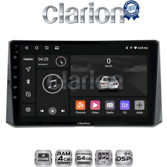 CLARION GL32204 Οθόνη OEM Multimedia Αυτοκινήτου για Toyota Corolla 2019> (CarPlay/AndroidAuto/BT/GPS/WIFI/GPRS)