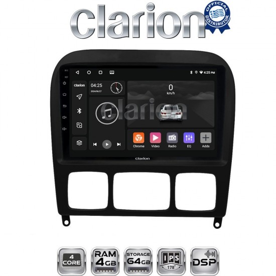 CLARION GL32220 Οθόνη OEM Multimedia Αυτοκινήτου για MERCEDES S (W220) 1998>2005 (CarPlay/AndroidAuto/BT/GPS/WIFI/GPRS)