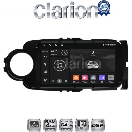 CLARION GL32254B Οθόνη OEM Multimedia Αυτοκινήτου για Toyota Yaris 2012 > 2015 Αν το αυτοκίνητο είναι υβριδικό, παρακαλώ ενημερώστε μας πριν την παραγγελία σας. (CarPlay/AndroidAuto/BT/GPS/WIFI/GPRS)