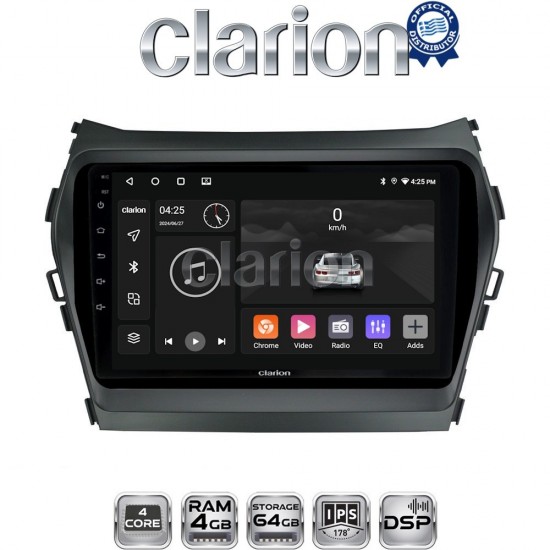 CLARION GL32309 Οθόνη OEM Multimedia Αυτοκινήτου για HY SANTA FE 2013 > 2017 HY IX45 (CarPlay/AndroidAuto/BT/GPS/WIFI/GPRS)