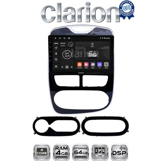 CLARION GL32320 Οθόνη OEM Multimedia Αυτοκινήτου για RENAULT CLIO 2012 > 2015 (CarPlay/AndroidAuto/BT/GPS/WIFI/GPRS)