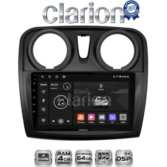 CLARION GL32457 Οθόνη OEM Multimedia Αυτοκινήτου για Dacia Santero 2012 > 2019 (CarPlay/AndroidAuto/BT/GPS/WIFI/GPRS)
