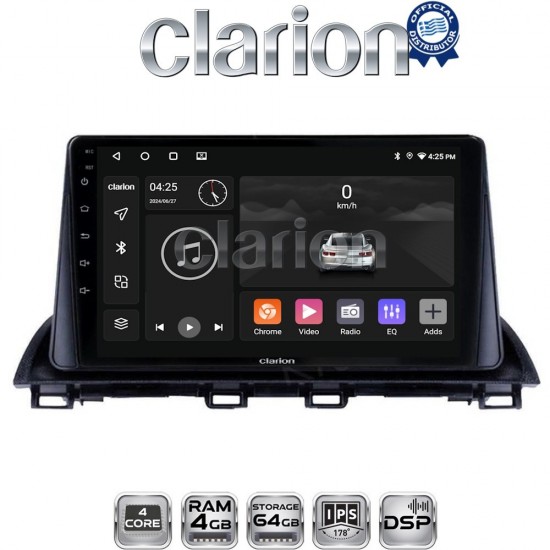 CLARION GL32461 Οθόνη OEM Multimedia Αυτοκινήτου για Mazda 3 2014 > (CarPlay/AndroidAuto/BT/GPS/WIFI/GPRS)