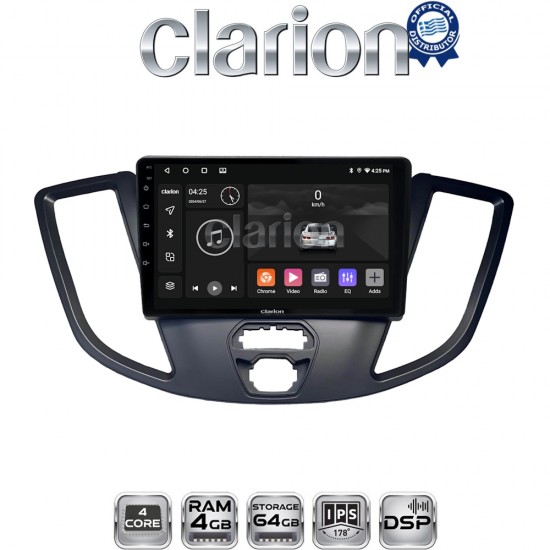 CLARION GL32758 Οθόνη OEM Multimedia Αυτοκινήτου για Ford Transit 2013 > 2018 (CarPlay/AndroidAuto/BT/GPS/WIFI/GPRS)