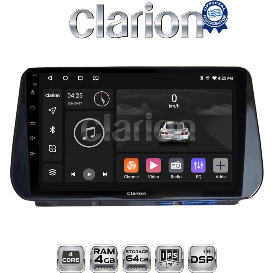 CLARION GL32963 Οθόνη OEM Multimedia Αυτοκινήτου για Hyundai Santa Fe - IX45 2018 > 2019 (CarPlay/AndroidAuto/BT/GPS/WIFI/GPRS)
