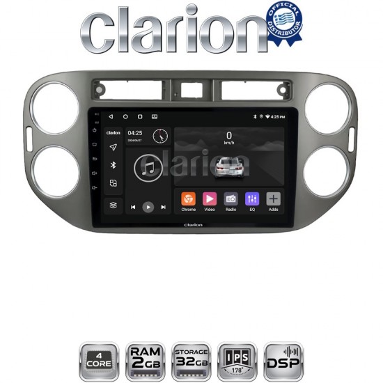 CLARION GL31590G Οθόνη OEM Multimedia Αυτοκινήτου για VW Tiguan 2007 - 2016 Ανθρακί (CarPlay/AndroidAuto/BT/GPS/WIFI/GPRS)
