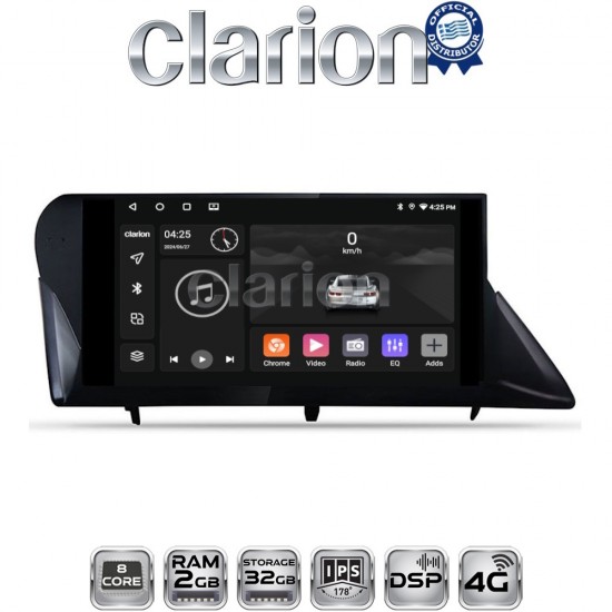 CLARION GL71800 Οθόνη OEM Multimedia Αυτοκινήτου για LEXUS RX 2009 > 2014 (CarPlay/AndroidAuto/BT/GPS/WIFI/GPRS)