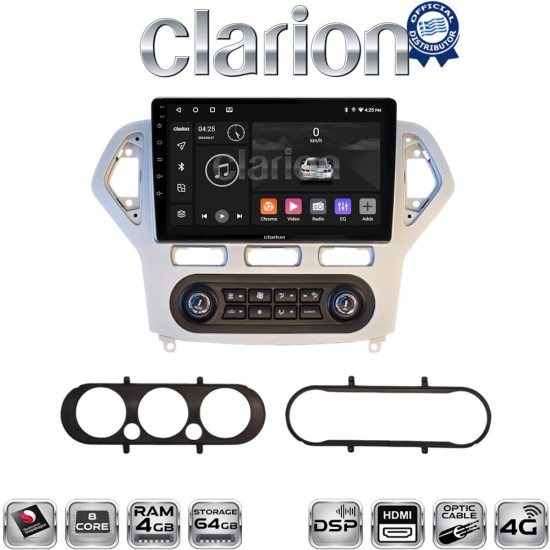CLARION GL74367S Οθόνη OEM Multimedia Αυτοκινήτου για Ford Mondeo 2007 > 2010 (CarPlay/AndroidAuto/BT/GPS/WIFI/GPRS)