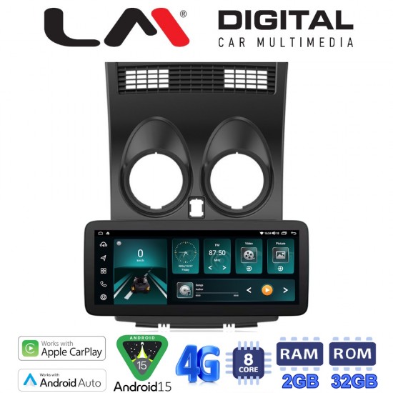 LM Digital - LM FR8001 GPS Οθόνη OEM Multimedia Αυτοκινήτου για NISSAN QASHQAI 2007 > 2013 (CarPlay/AndroidAuto/BT/GPS/WIFI/GPRS)