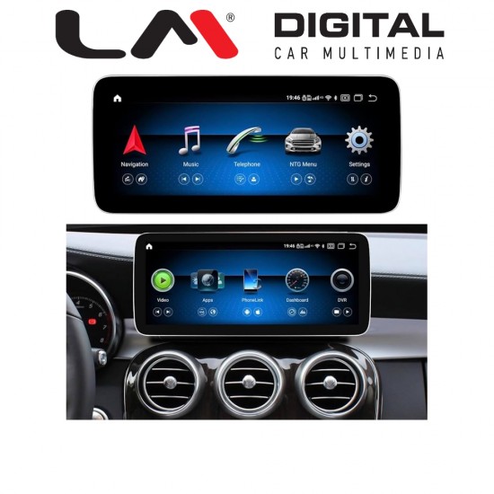 LM Digital - LM JFK337M12 464 Οθόνη OEM Multimedia Αυτοκινήτου για Mercedes A ClassCLA Class ( W176)GLA class (X256)2013 > 2017 (CarPlay/AndroidAuto/BT/GPS/WIFI/GPRS)