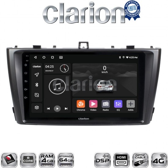 CLARION GL74027G Οθόνη OEM Multimedia Αυτοκινήτου για Toyota Avensis 2009 > 2016 (CarPlay/AndroidAuto/BT/GPS/WIFI/GPRS)