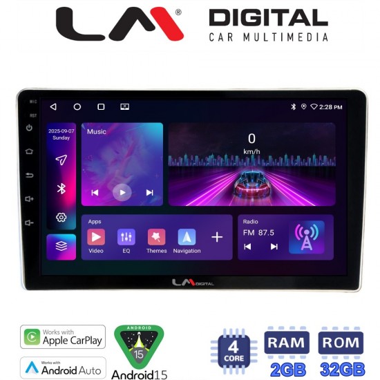 LM Digital - LM ZA4566 GPS Οθόνη OEM Multimedia Αυτοκινήτου για Toyota ProAce 2013 > 2016Citroen C2 2003 > 2009Citroen C3 2001 > 2010Citroen Jumpy 2007 > 2016Citroen Berlingo 2008 > 2019Peugeot 307 2001 > 2008Peugeot Expert 2008 &g