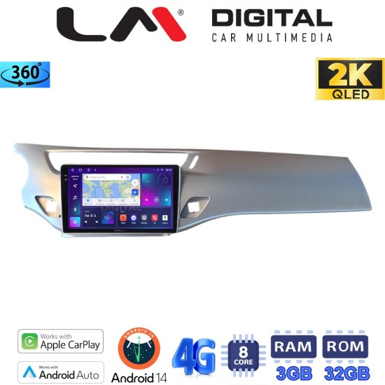 LM Digital - LM ZD8940S GPS Οθόνη OEM Multimedia Αυτοκινήτου για Citroen C3 DS3 2009 > 2016 (CarPlay/AndroidAuto/BT/GPS/WIFI/GPRS)