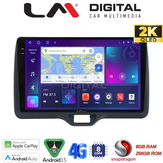 LM Digital - LM ZQ8554H GPS Οθόνη OEM Multimedia Αυτοκινήτου για Toyota Yaris 2020 > 2023 (CarPlay/AndroidAuto/BT/GPS/WIFI/GPRS)