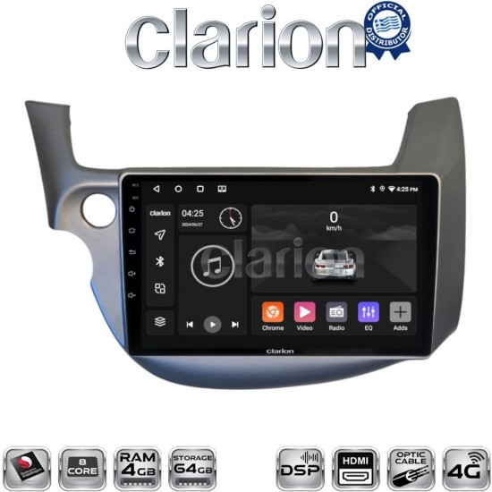 CLARION GL74549G Οθόνη OEM Multimedia Αυτοκινήτου για Honda Jazz 2008 > 2012 (CarPlay/AndroidAuto/BT/GPS/WIFI/GPRS)
