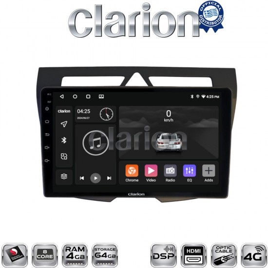 CLARION GL74011B Οθόνη OEM Multimedia Αυτοκινήτου για Kia Picanto 2008 > 2011 (CarPlay/AndroidAuto/BT/GPS/WIFI/GPRS)
