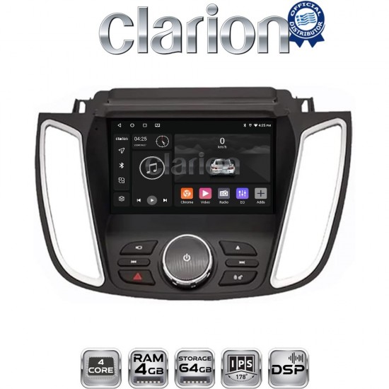 CLARION GL32362D Οθόνη OEM Multimedia Αυτοκινήτου για FORD KUGA 2013 > 2019C-MAX 2011 > 2019 με NAVI (CarPlay/AndroidAuto/BT/GPS/WIFI/GPRS)