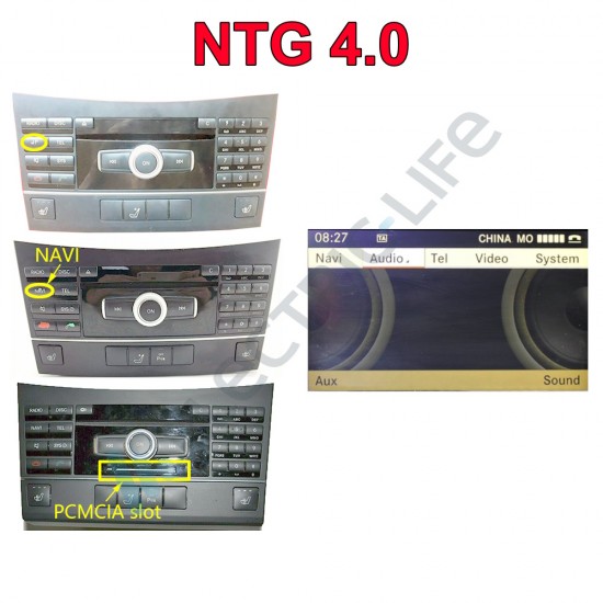 LM Digital - LM GH8 824 NTG40 Οθόνη OEM Multimedia Αυτοκινήτου για Mercedes C Class (W204) 2007 > 2011 (CarPlay/AndroidAuto/BT/GPS/WIFI/GPRS)