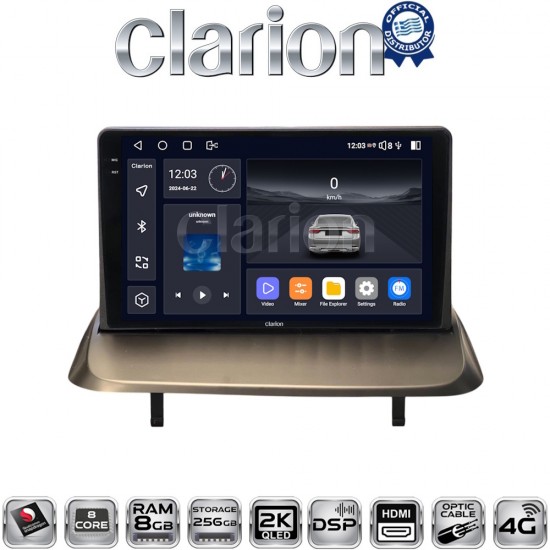 CLARION GL75323UP Οθόνη OEM Multimedia Αυτοκινήτου για Peugeot 3008 2009 > 2016 (CarPlay/AndroidAuto/BT/GPS/WIFI/GPRS)