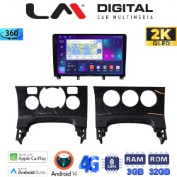 LM Digital - LM ZD8323 GPS Οθόνη OEM Multimedia Αυτοκινήτου για PEUGEOT 3008 2009>2016 & 206 2002>2006 (CarPlay/AndroidAuto/BT/GPS/WIFI/GPRS)