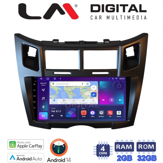 LM Digital - LM ZN4085B GPS Οθόνη OEM Multimedia Αυτοκινήτου για Toyota Yaris 2006 > 2011 (CarPlay/AndroidAuto/BT/GPS/WIFI/GPRS)