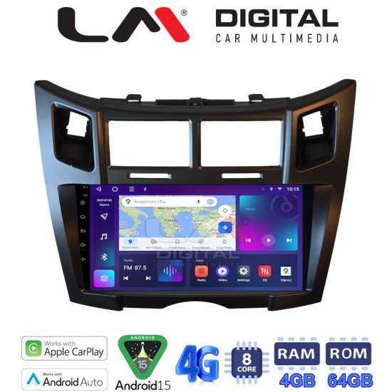 LM Digital - LM ZC8085B GPS Οθόνη OEM Multimedia Αυτοκινήτου για Toyota Yaris 2006 > 2011 (CarPlay/AndroidAuto/BT/GPS/WIFI/GPRS)