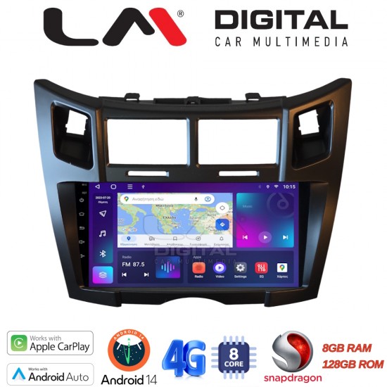 LM Digital - LM ZT8085B GPS Οθόνη OEM Multimedia Αυτοκινήτου για Toyota Yaris 2006 > 2011 (CarPlay/AndroidAuto/BT/GPS/WIFI/GPRS)