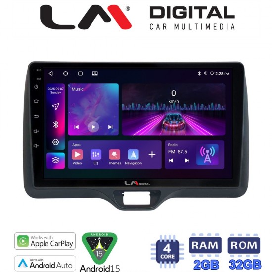 LM Digital - LM ZA4554H GPS Οθόνη OEM Multimedia Αυτοκινήτου για Toyota Yaris 2020 > 2023 (CarPlay/AndroidAuto/BT/GPS/WIFI/GPRS)