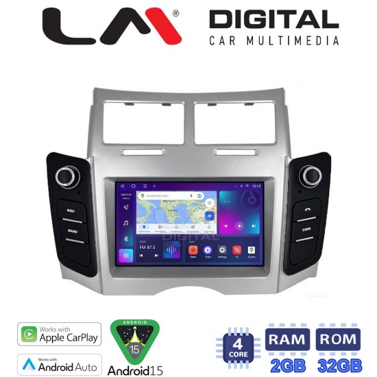 LM Digital - LM V4084 GPS Οθόνη OEM Multimedia Αυτοκινήτου για Toyota Yaris 2006 > 2011 (CarPlay/AndroidAuto/BT/GPS/WIFI/GPRS)