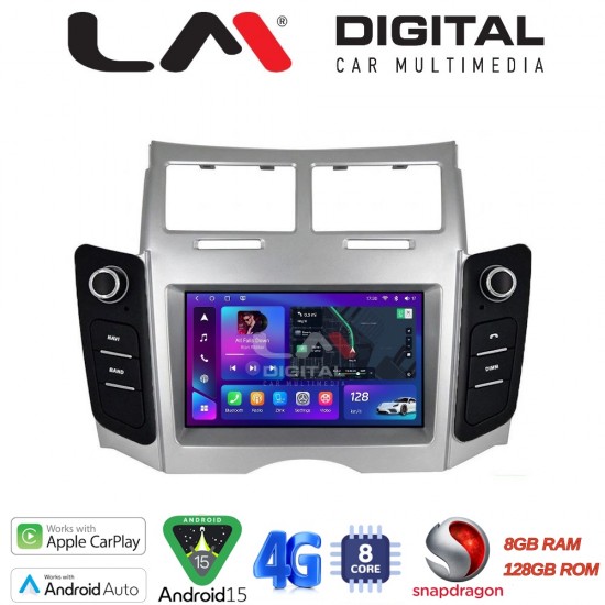 LM Digital - LM T8084 GPS Οθόνη OEM Multimedia Αυτοκινήτου για Toyota Yaris 2006 > 2011 (CarPlay/AndroidAuto/BT/GPS/WIFI/GPRS)