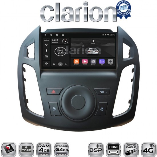 CLARION GL74858B Οθόνη OEM Multimedia Αυτοκινήτου για Ford Transit Connect 2013 > 2017 (CarPlay/AndroidAuto/BT/GPS/WIFI/GPRS)