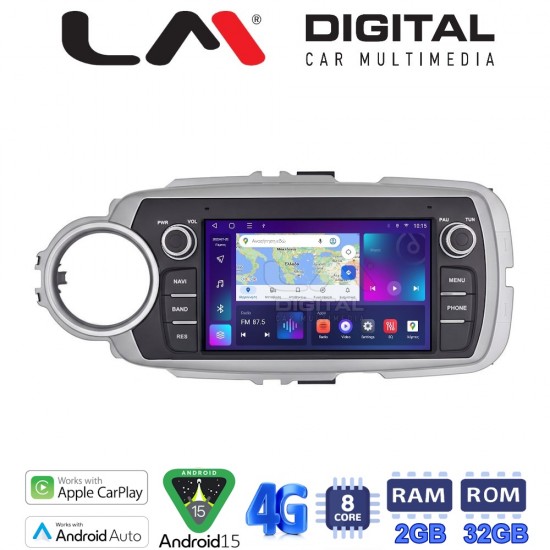 LM Digital - LM E8146 GPS Οθόνη OEM Multimedia Αυτοκινήτου για Toyota Yaris 2012 > 2015 (CarPlay/AndroidAuto/BT/GPS/WIFI/GPRS)