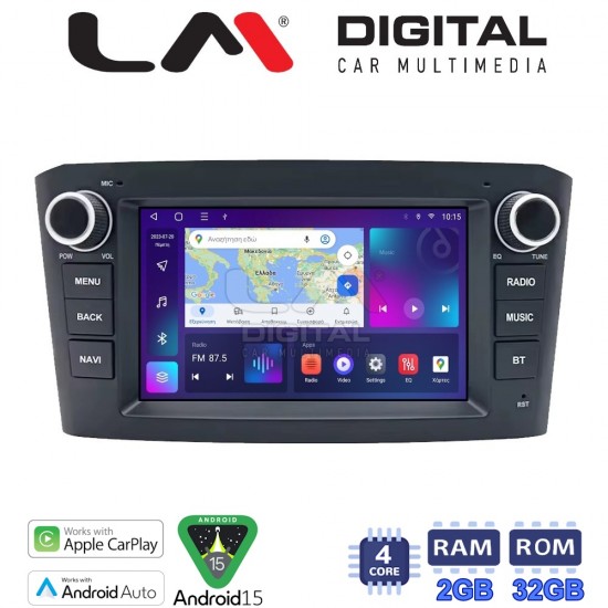 LM Digital - LM V4025B GPS Οθόνη OEM Multimedia Αυτοκινήτου για TOYOTA AVENSIS T25 2003 > 2008 (CarPlay/AndroidAuto/BT/GPS/WIFI)