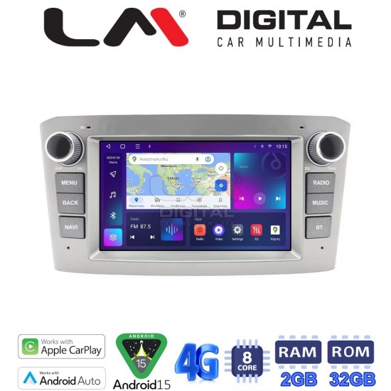 LM Digital - LM E8025 GPS Οθόνη OEM Multimedia Αυτοκινήτου για TOYOTA AVENSIS T25 2003 > 2008 (CarPlay/AndroidAuto/BT/GPS/WIFI/GPRS)