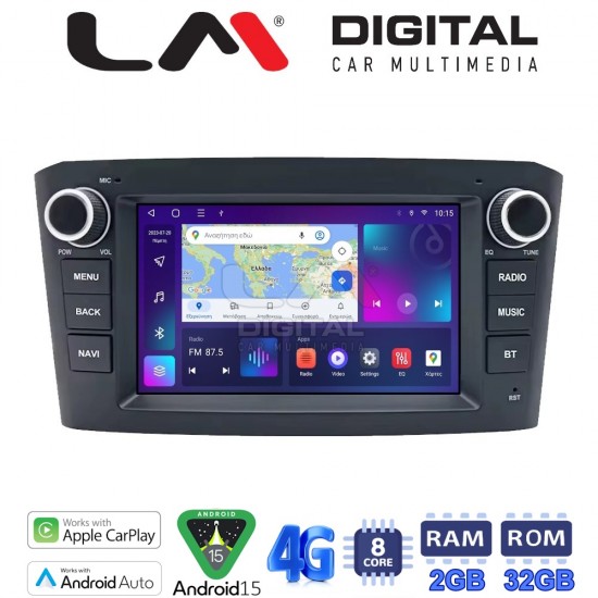 LM Digital - LM E8025B GPS Οθόνη OEM Multimedia Αυτοκινήτου για TOYOTA AVENSIS T25 2003 > 2008 (CarPlay/AndroidAuto/BT/GPS/WIFI)