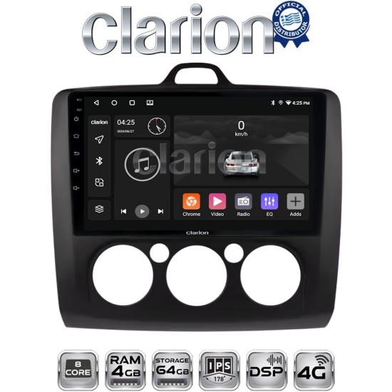 CLARION GL72329B Οθόνη OEM Multimedia Αυτοκινήτου για Ford Focus 2004 > 2012 (CarPlay/AndroidAuto/BT/GPS/WIFI/GPRS)